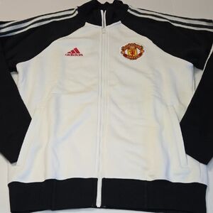 Adidas Black and White Manchester United Jacket NWT
